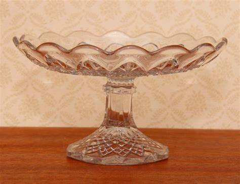 Clear Glass Vintage Cake Stand Pedestal Cake Plate - Love Vintage