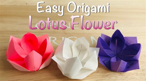 Easy lotus flower origami | Fun Birthday Decorations | Gift Cards | Cute Party Favors | ถูกต้อง ...