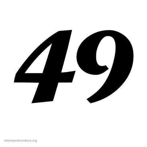 3 Best Images of Printable Number 49 - Large Printable Numbers 1 50, Number 49 Coloring Page and ...