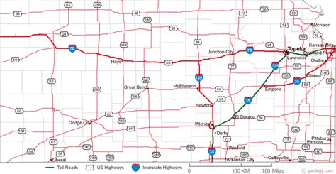 map of Kansas cities | Kansas map, Kansas, Map