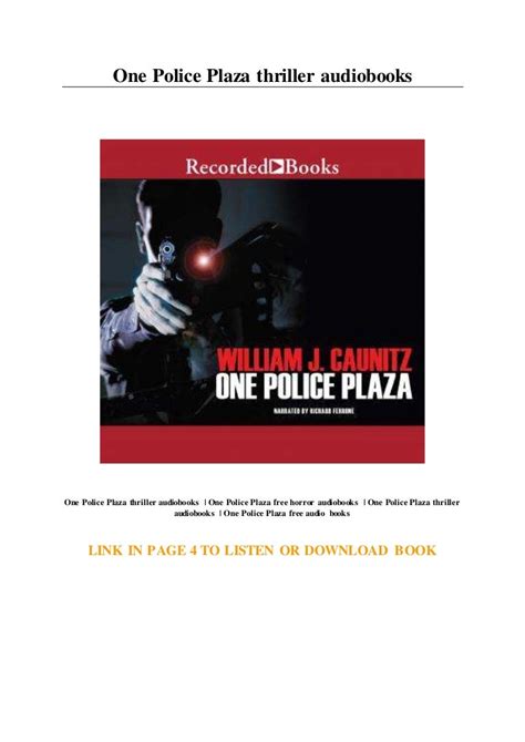 One Police Plaza thriller audiobooks