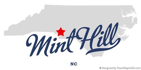 Map of Mint Hill, NC, North Carolina