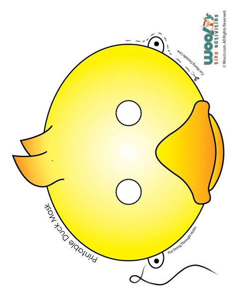 Colorful Duckling Chick Mask to Print | Woo! Jr. Kids Activities : Children's Publishing | Mask ...