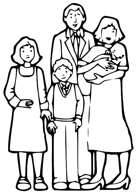 Free Black And White Family Clipart, Download Free Black And White Family Clipart png images ...