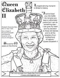 Coloring Pages Queen Elizabeth