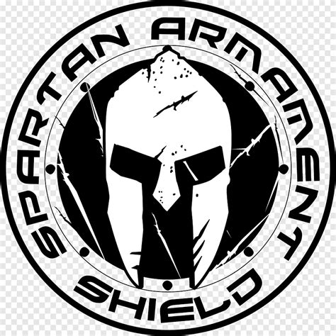 Spartan army Logo Shield Firearm, spartan helmet, logo, monochrome png ...