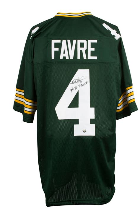 Brett Favre Signed Jersey Inscribed "'95, '96, '97 MVP" (Favre COA ...