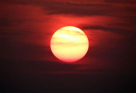 Free picture: red Sun, astronomy, silhouette, cloud, weather, dawn, sunset