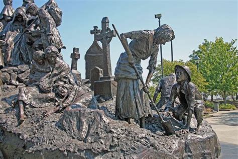 The Irish Potato Famine of 1845 - This memorial honors the memory of over a million Irish people ...