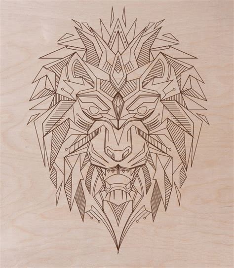 Laser Cut Engraving Lion Template Free Vector cdr Download - 3axis.co