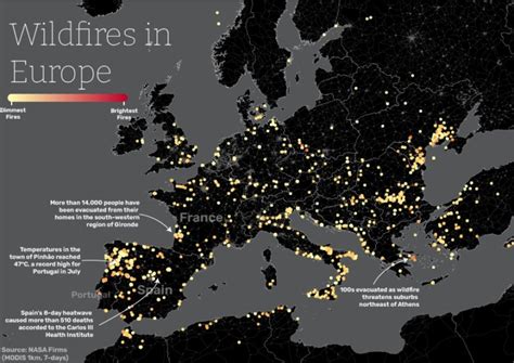 Where are the fires in France, Spain and Portugal? Map shows how ...