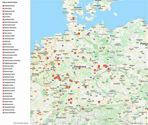 Castles In Germany Map
