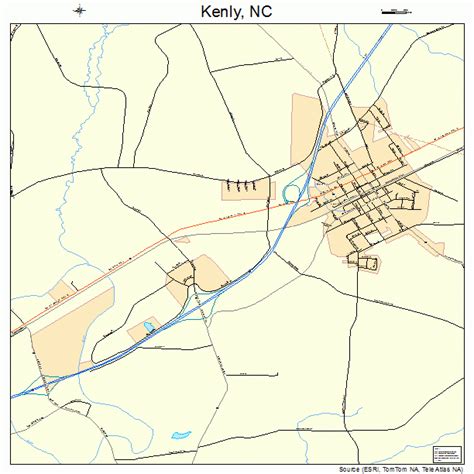 Kenly North Carolina Street Map 3735540