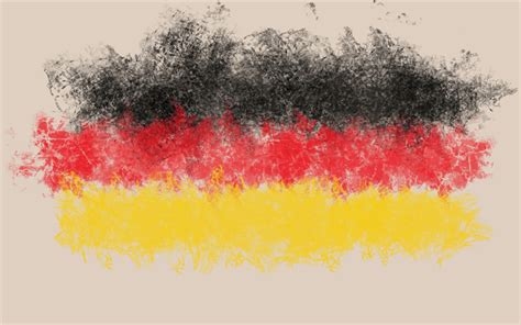 Download wallpapers German flag, creative art, flag of Germany, paint style, grunge, Germany ...