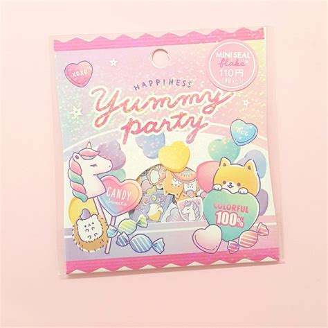 Kawaii Animal Party Glitter Stickers Sack