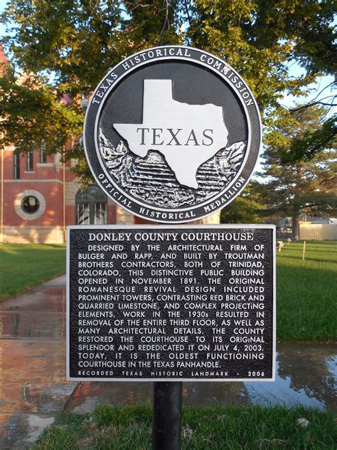 Donley County Courthouse Marker | Clarendon, Texas | Jimmy Emerson, DVM | Flickr