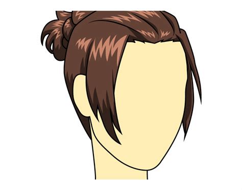 Drawing Hair Messy Bun Cartoon - Clip Art Library