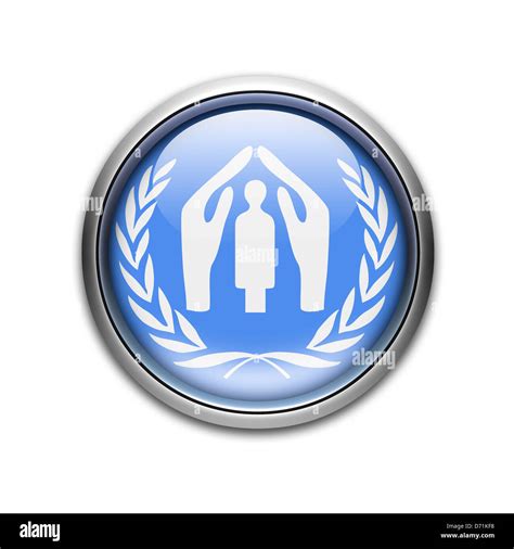 UNHCR / UN Refugee Agency logo symbol icon flag Stock Photo - Alamy