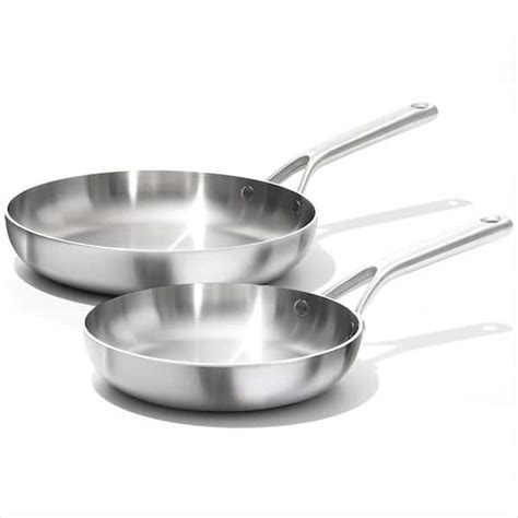 OXO 2-Piece Stainless Steel Tri-Ply Mira Series Frying Pan Set CC005890-001 - The Home Depot