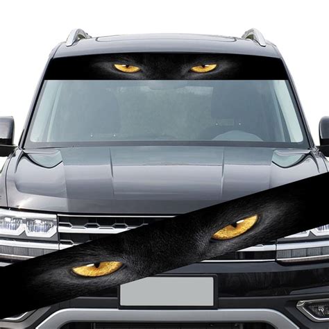 Car Front Rear Windshield Sticker Terror Decor 3D Sunshade Decals Universal - Walmart.com ...