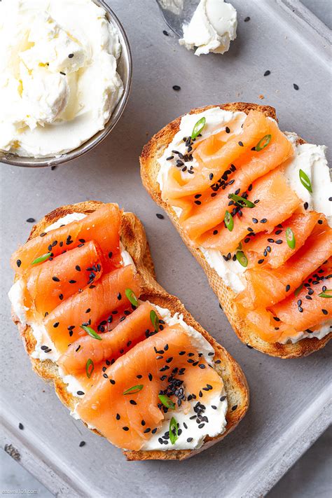 Whipped Cream Cheese Toasts with Smoked Salmon – Cream Cheese Toast Recipe — Eatwell101