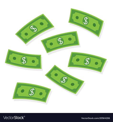 Flying money paper banknotes Royalty Free Vector Image