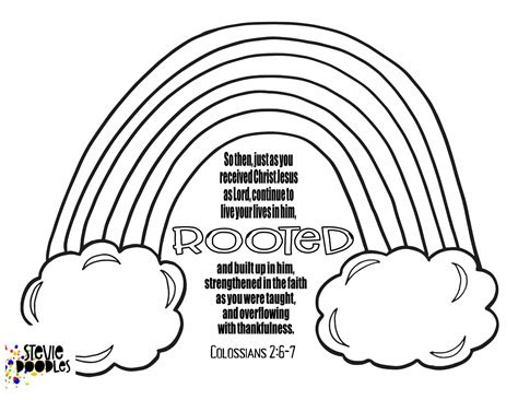 Rainbow Coloring Pages Christian For Free