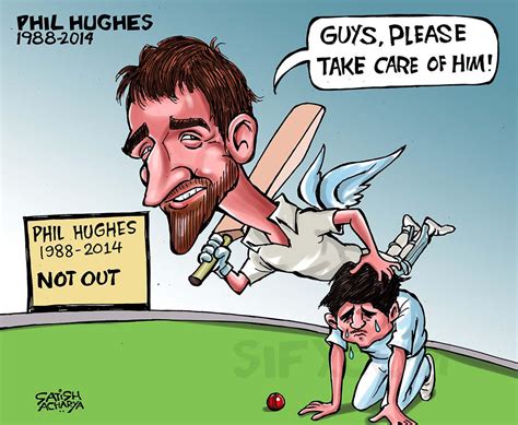 Satish Acharya on Twitter: "RIP Phil Hughes! Sify tribute cartoon # ...