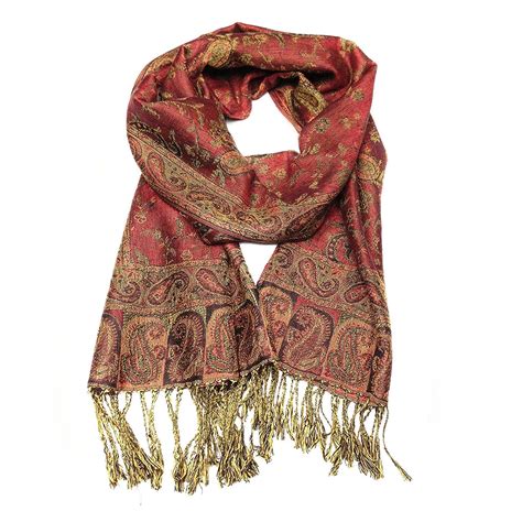 Pashmina - Paskmlna® Reversible Paisley Pashmina Shawl Wrap Elegant Colors #16 - Walmart.com