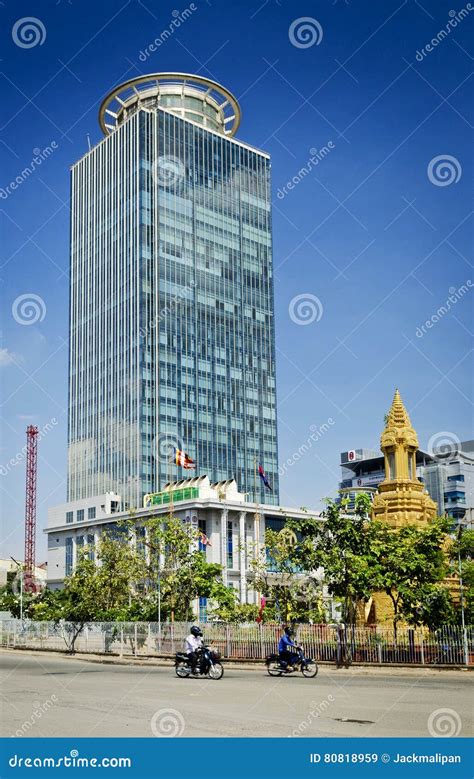 Canadia Bank Tower Skyscraper in Central Phnom Penh City Cambodia ...