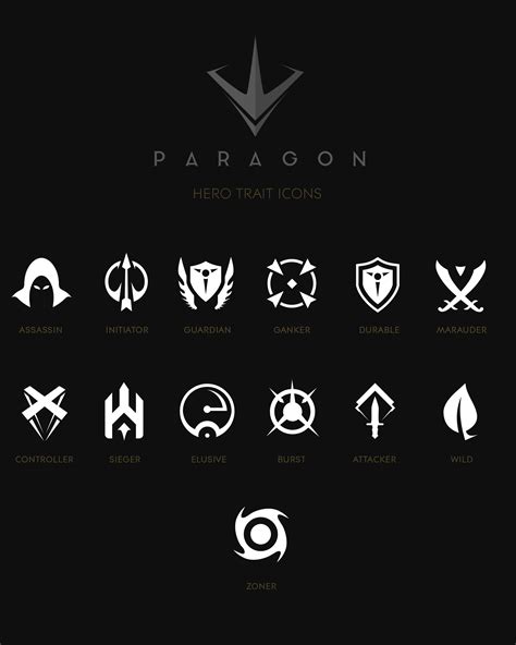 PARAGON - Iconography, UI & HUD - EPIC GAMES | Game icon design, Game icon, Game logo design