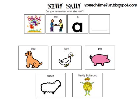 Silly Sally Articulation and Sequencing Activities - Speech Time Fun: Speech and Language Activities