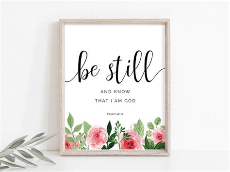 Be Still and Know Wall Art, Christian Print, Be Still and Know Print ...