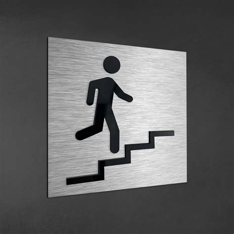 Modern Stair Sign Fire Exit Signage Office Stairwell Signs - Etsy