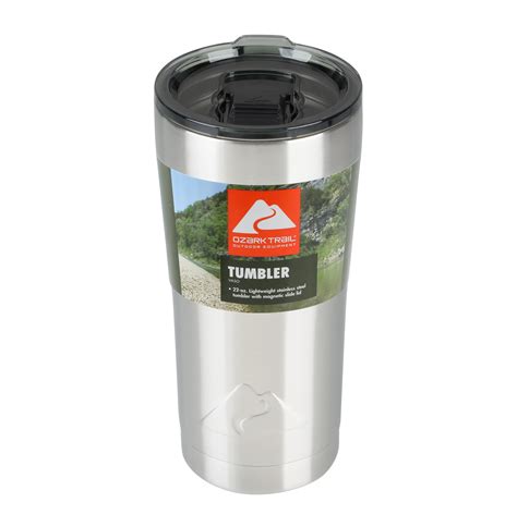 Ozark Trail 22 oz Vacuum Insulated Stainless Steel Tumbler-Silver ...