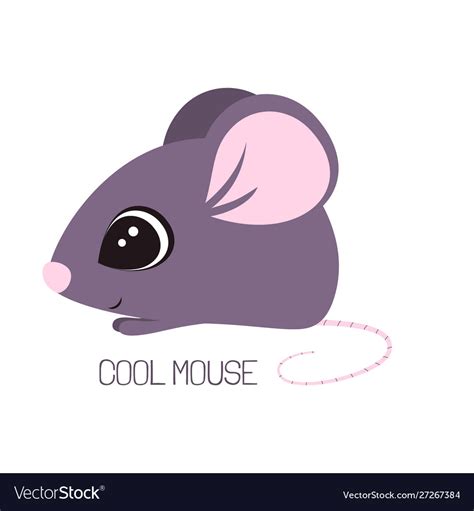 Card with cute mouse Royalty Free Vector Image