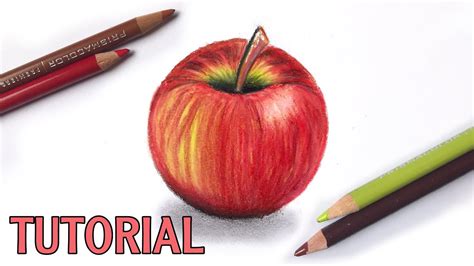 How To Draw An Apple | Color Pencil Tutorial - YouTube