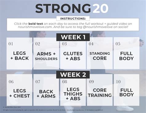 2-Week Functional Strength Training Program | Nourish Move Love