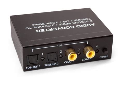 4-Port Digital Audio Converter & Switch: 4x SPDIF to Digital + Analogue Output