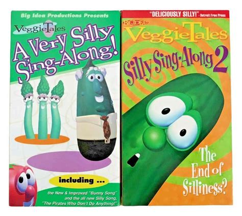 Lot of 2 Veggie Tales VHS Tapes: A Very Silly Sing-Along! ~ Silly Sing-Along 2 | eBay | Silly ...