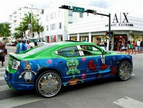 spongebob car Custom Car Paint Jobs, Custom Paint, Dump A Day, Truck Paint, Weird Cars, Crazy ...