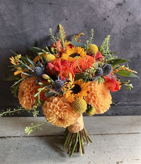 Vibrant Autumn Bouquet | Sunflowers, Dahlias, Thistles