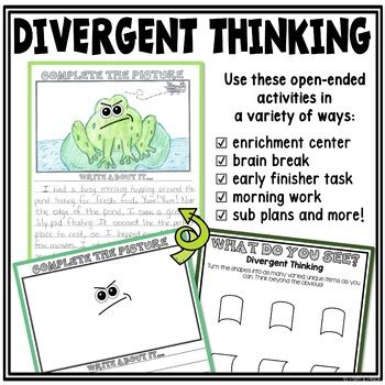 Divergent Thinking Activities and Posters by Pam's Place | TpT