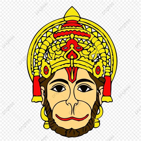 Jai Bajrangbali Hanuman Face Vector Png, Hanuman Clipart, Indian God ...