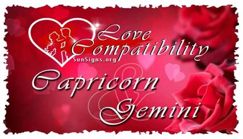 Capricorn Gemini Love Compatibility - SunSigns.Org