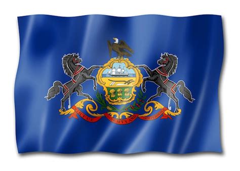 Premium Photo | Pennsylvania flag usa