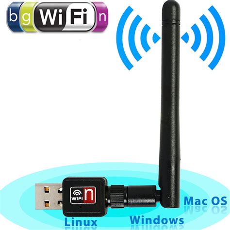 WiFi Antenna 2.4G/150Mbps Wireless USB Wifi Adapter External Antennas WiFi Dongle for PC Desktop ...