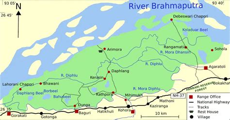 Kaziranga National Park Map En Mod • Mapsof.net