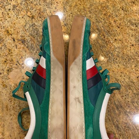 GUCCI Green SS Stripe Low Sneakers (501215) bit of... - Depop