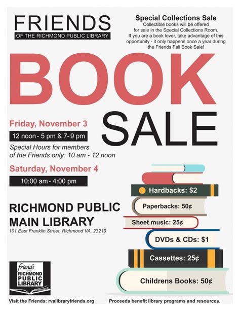 Fall 2017 Book Sale - Friends of The Richmond Public Library Friends of ...